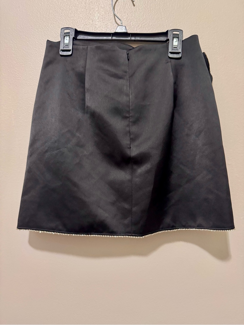 Zara Black Mini Skirt with Rhinestone Edge - Picture 2 of 2
